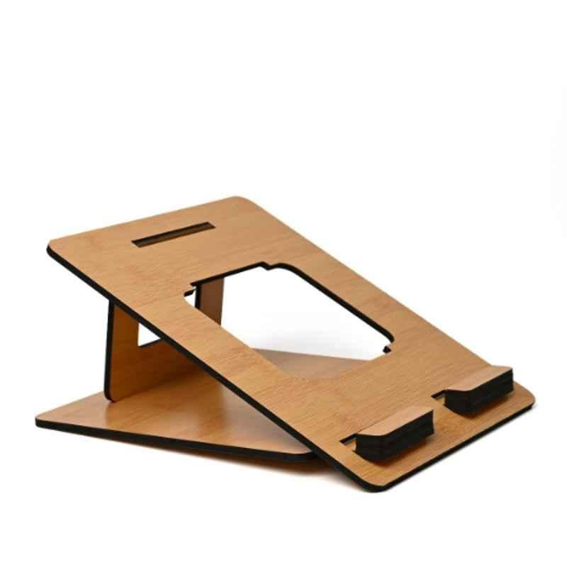 Gift Kya De 9.5x9.5 inch MDF Engineering Wood Portable Laptop Stand for Desk, 4T-CEXG-WMYG