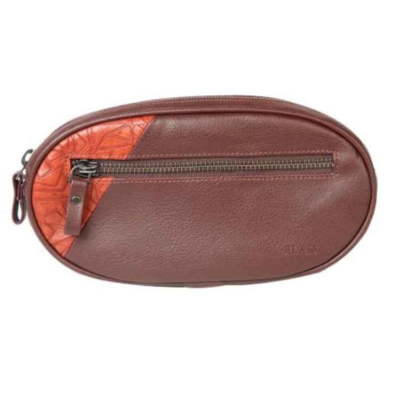 Elan 20x3.5x10.5cm Foam Brown Waist Pouch, EFTP-73-BR