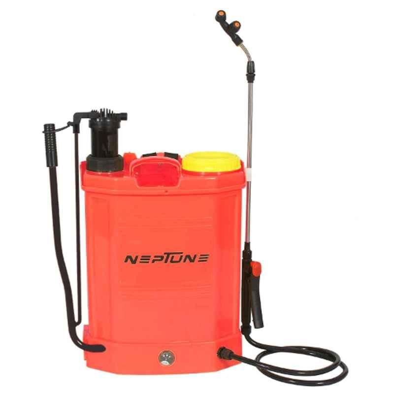 Neptune 16L 12V 2-in-1 Hand Cum Battery Operated Knapsack Red Garden Sprayer, BS-25