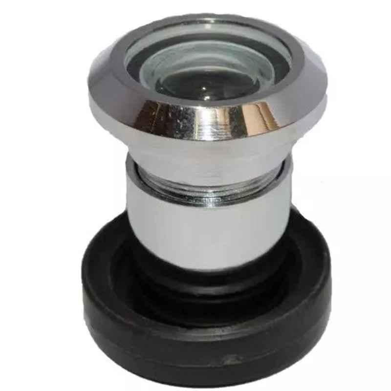 RiseOm 3 inch Brass Chrome Finish 180 deg Viewing Angle Door Eye, 9W-U1P4-1VVC