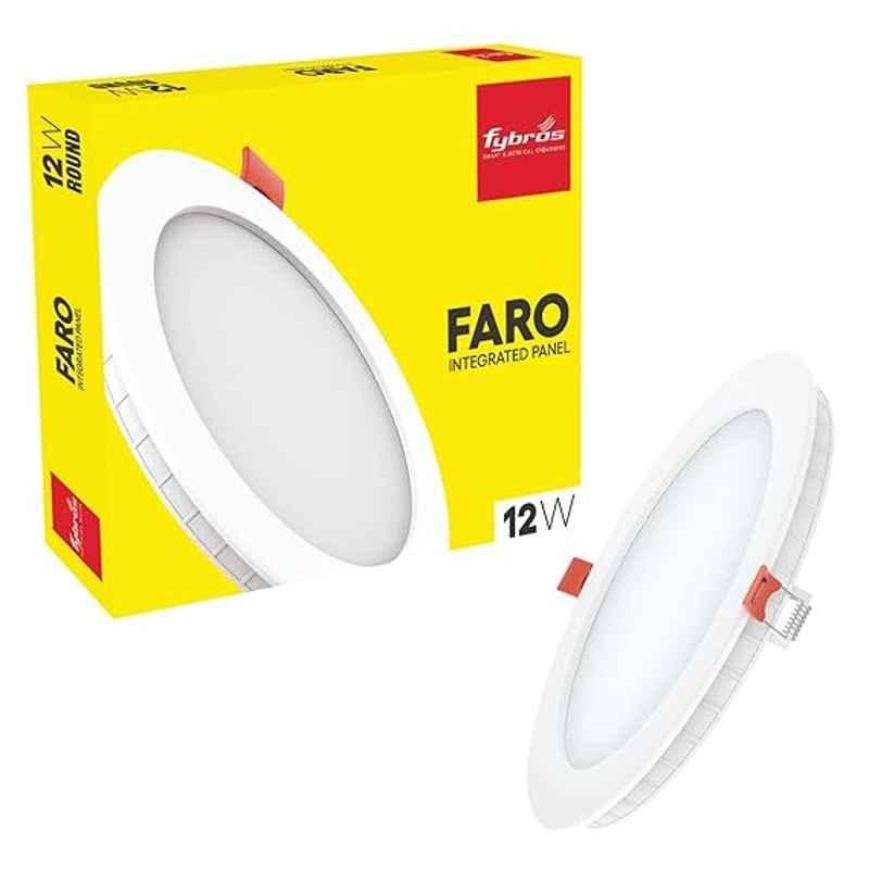 Fybros Faro 12W Polycarbonate Cool White Round LED Panel Light, FLS5057A