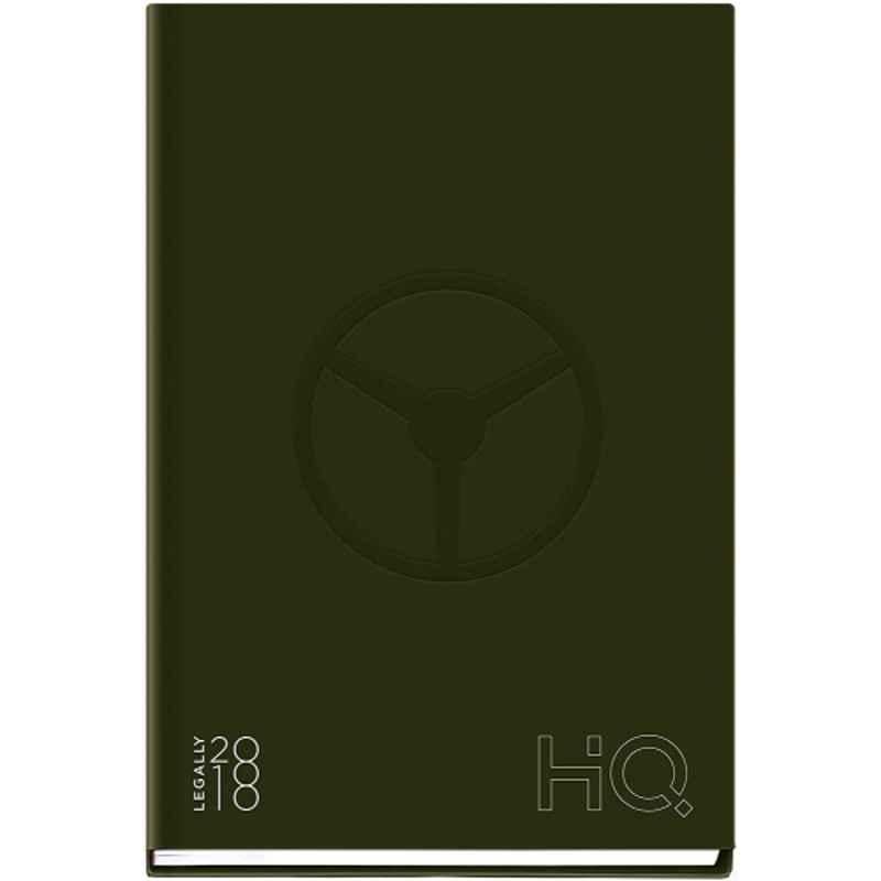 Navneet Legally 18 HQ A5 192 Pages Green Single Line Case Wiro Bound Notebook Diary, 27023-2