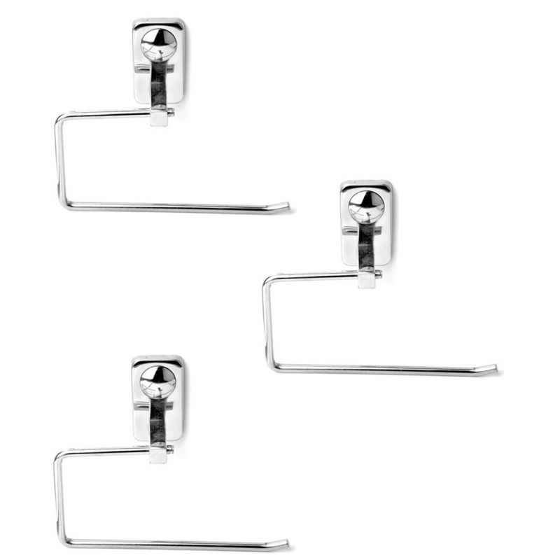 Abyss ABDY-0744 Glossy Finish Stainless Steel Towel Holder/Napkin Ring (Pack of 3)