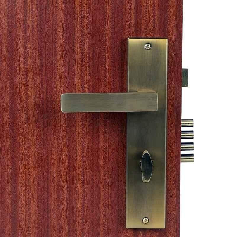 Handle Waala LB-10003 10 inch 60mm Stainless Steel Antique Brass Finish One Side Key Heavy Duty Mortise Door Lock Set