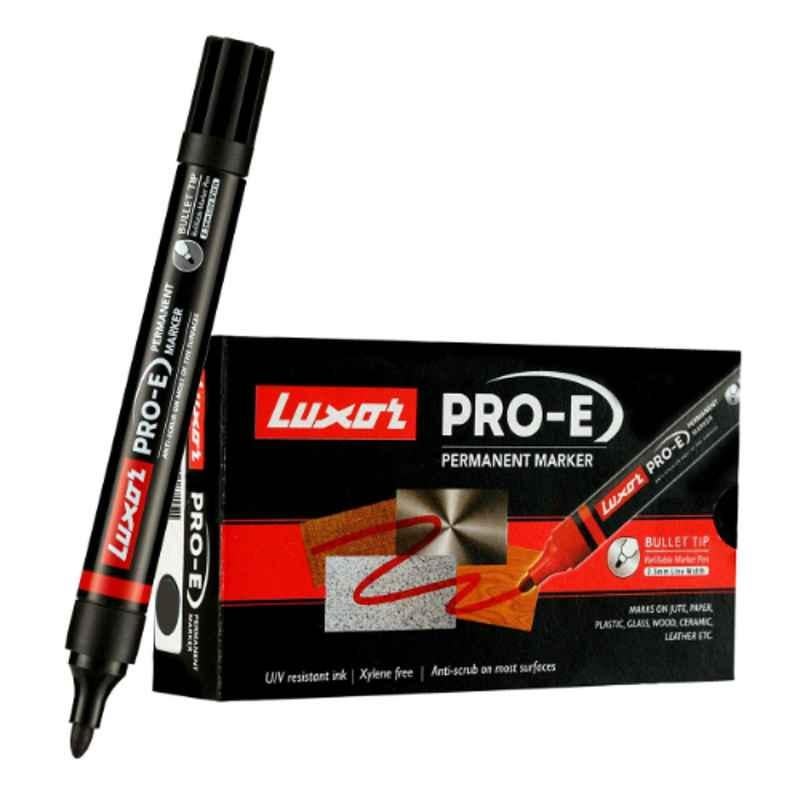 Luxor Pro-E Black Refillable Permanent Marker, 1884 (Pack of 500)