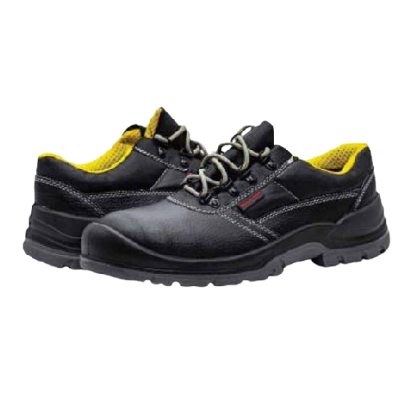 Honeywell 9521 Leather Steel Toe Black Low Cut Laced Shoe, Size: 11