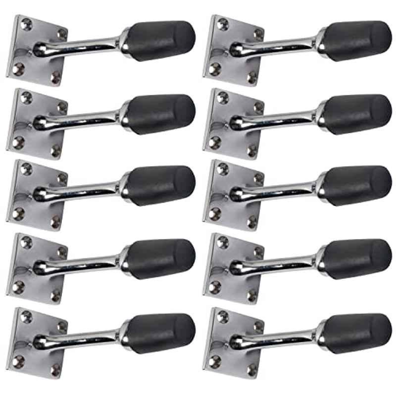 Screwtight 3 inch Zinc Chrome Plated Wall Mounted Door Stopper, Z230101CP-10 (Pack of 10)