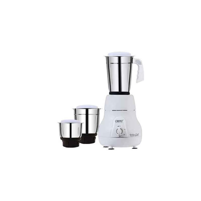 Orpat Kitchen Chef 650W White Mixer Grinder with 3 Jars