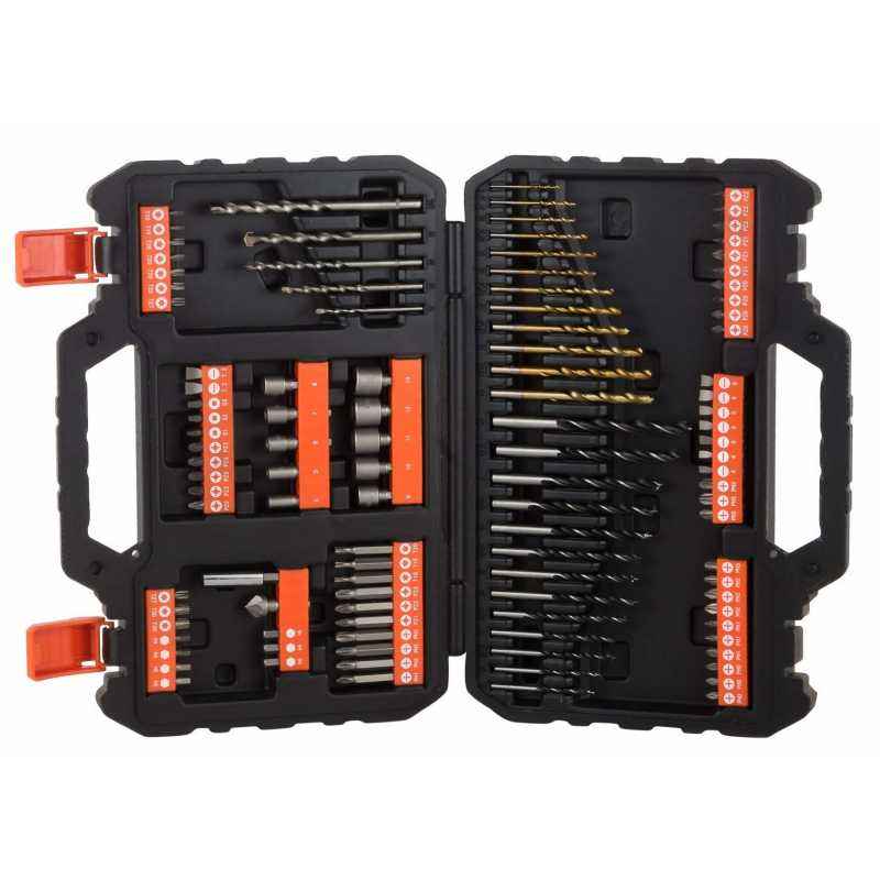 Black+Decker 124 Pieces Red Metal Mixed Accessory Set, A7200-XJ