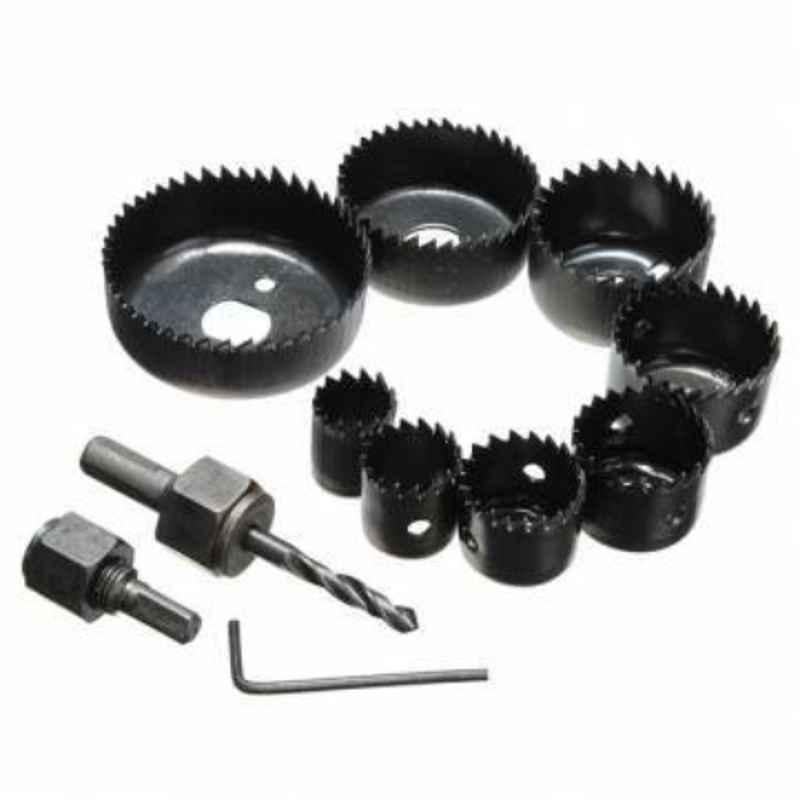 Turkish Black 19-64mm Tool Cut 11 In 1 Metal Alloys Wood Hole Saw Cutting Set