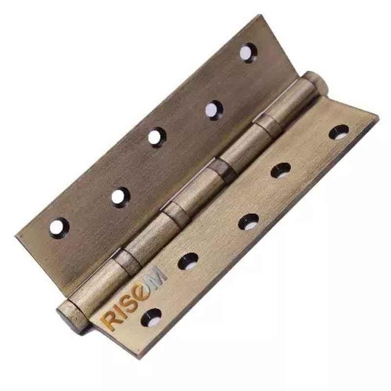 RiseOm 5x3 inch Antique Brass Brass Ball Bearing Hinge, P5-AF82-Z15V (Pack of 12)