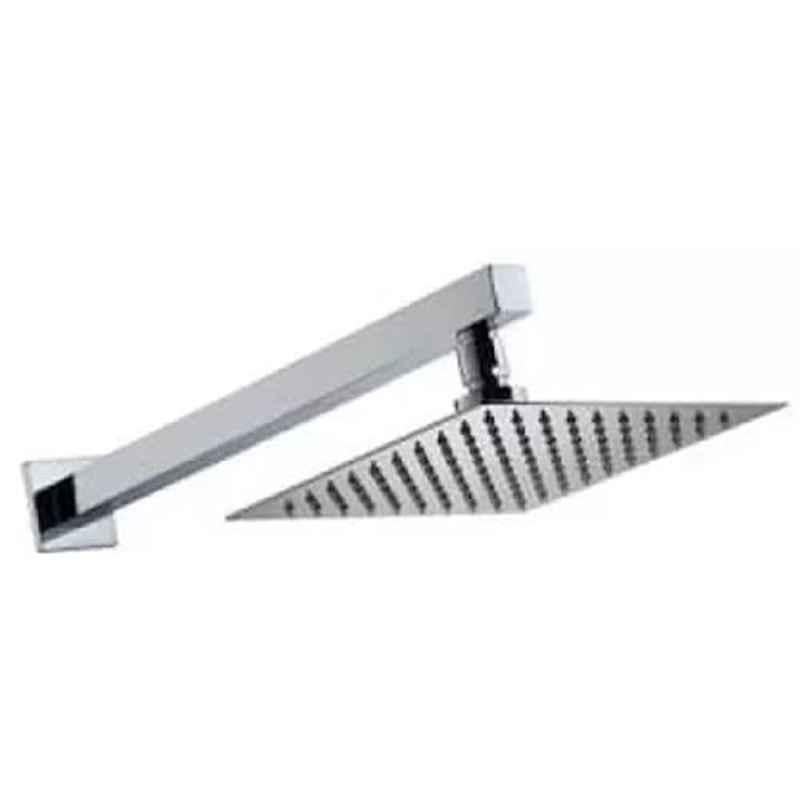 Logger Stainless Steel Chrome Plated Shower Head with Square Shower Arm