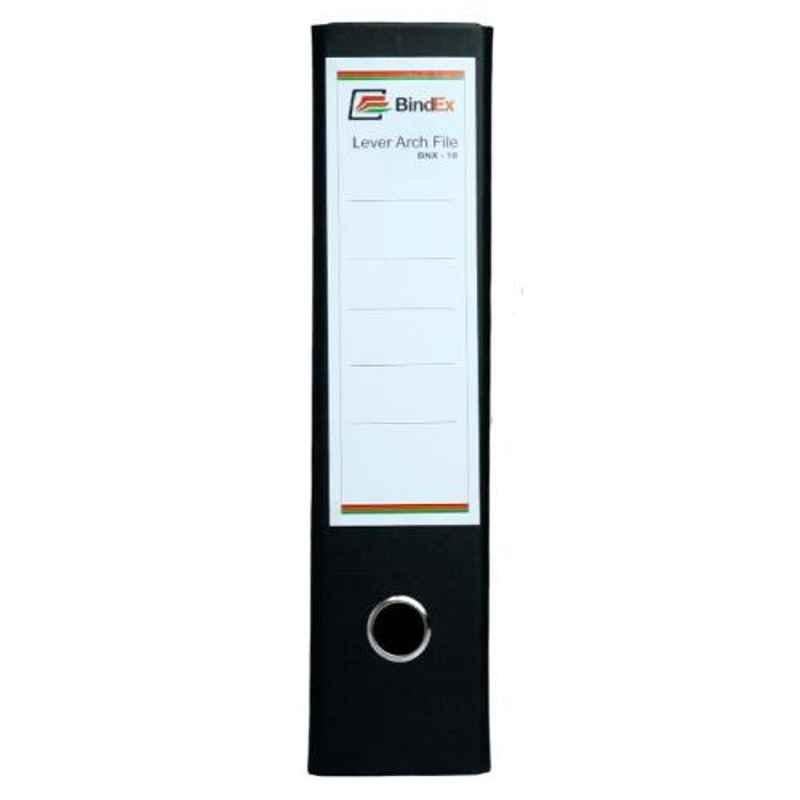 Bindex Black Laminated Office Lever Arch Box File, BNX10A2-Black-L (Pack of 2)