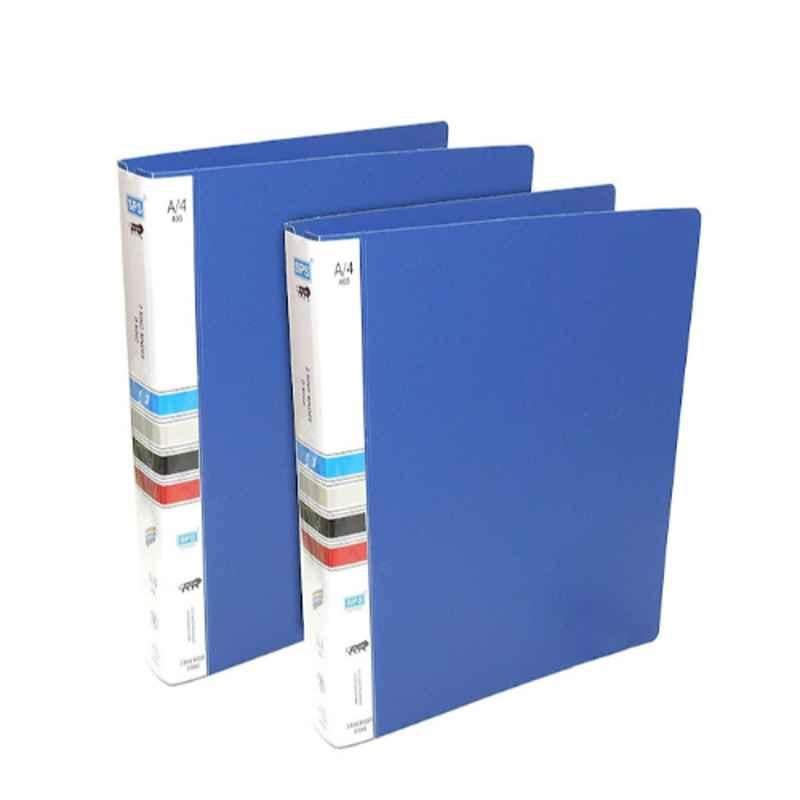 Vaiva A4 Plastic Blue 2D Ring Binder File, 2D-2 (Pack of 2)