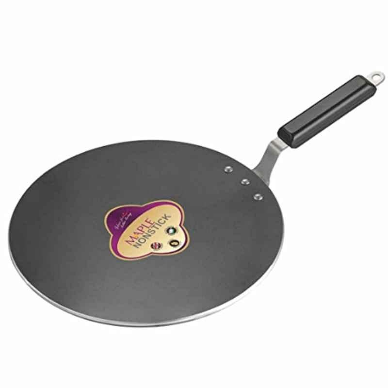 Maple 33cm Aluminium Black Non Stick King Dosa Tawa, 72NS040