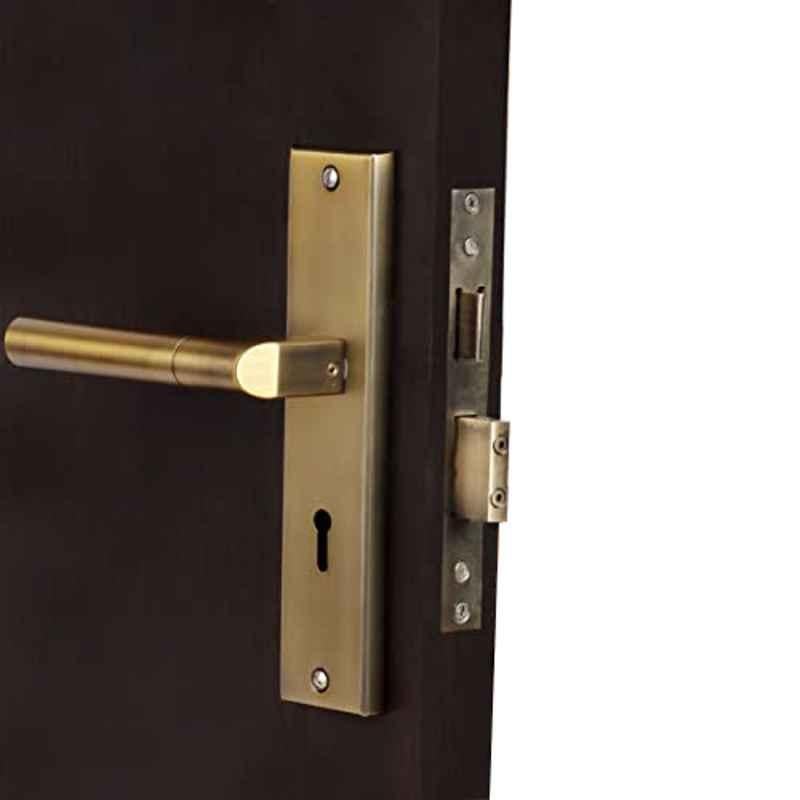 Homexpert MG303 Stainless Steel Antique Brass Finish 6 Lever Heavy Duty Mortise Door Lock Set