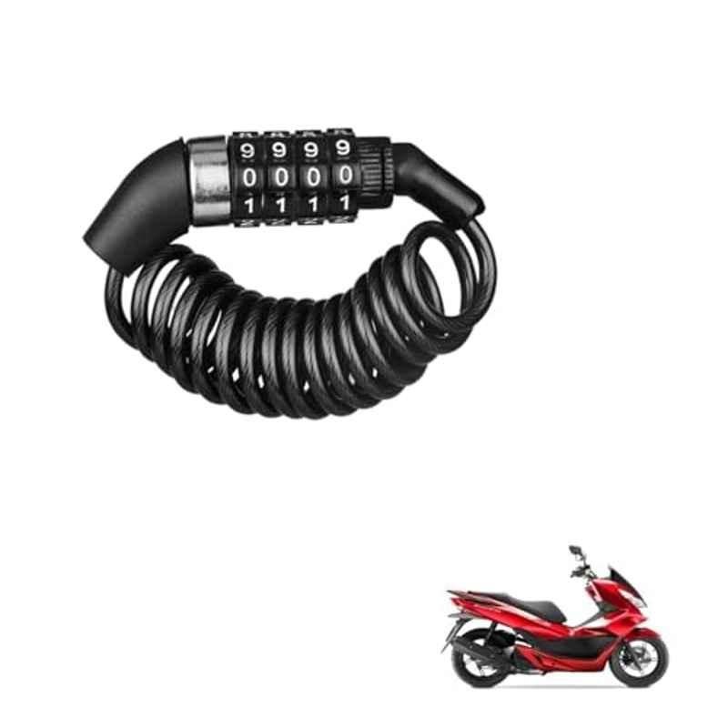 Kozdiko Plastic Black Resettable Password Multi-Use Cable Lock for Hero Zir