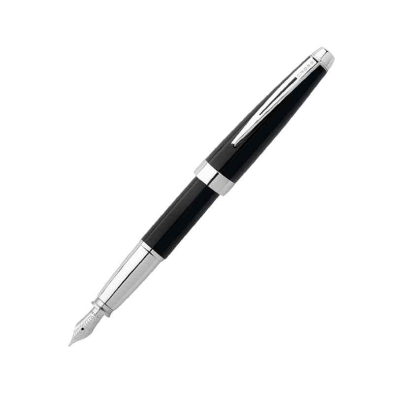 Cross Aventura Black Ink xxlarge Nib Fountain Pen with 2 Pcs Black Pen Cartridges Set, AT0156-1MS
