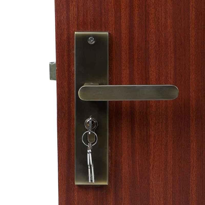 Handle Waala LB-304 8 inch 60mm Stainless Steel Antique Brass Finish One Side Key Heavy Duty Mortise Door Lock Set