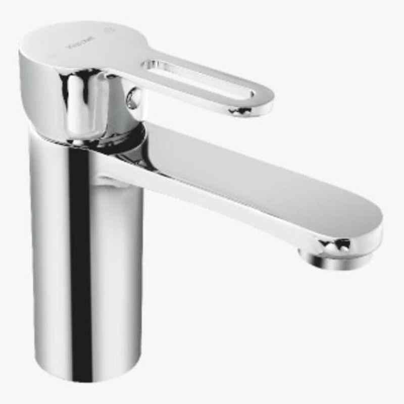 Kerovit Curve Silver Chrome Finish Single Lever Basin Mixer without Pop-Up, KB1711010
