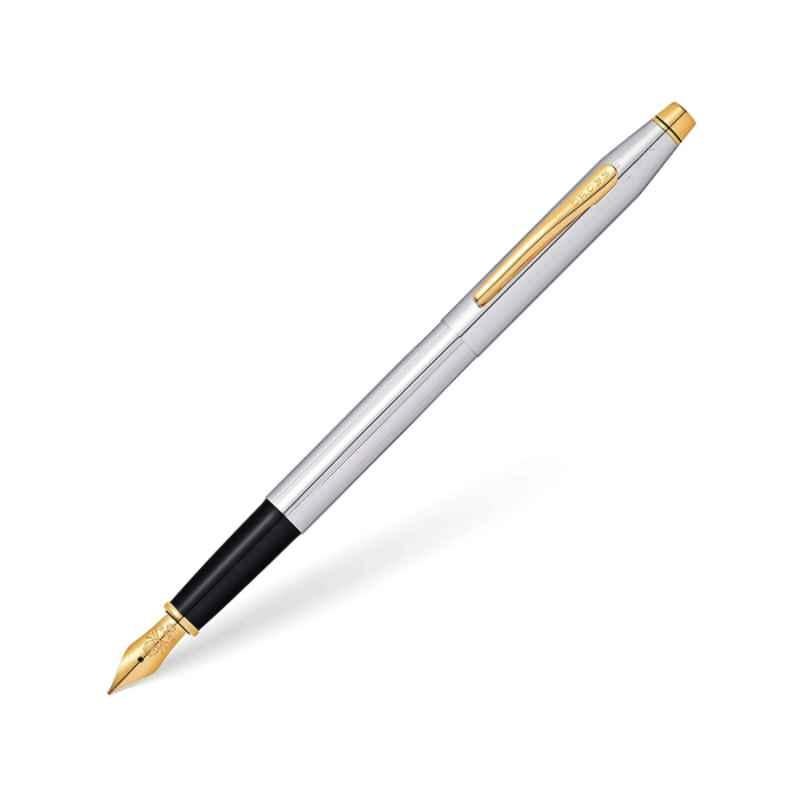 Cross Classic Century Black Ink Fine Nib Fountain Pen with 2 Pcs Black Pen Cartridges Set, AT0086-109FF