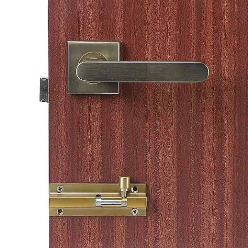 Homexpert LB-304 Stainless Steel Antique Brass Finish Heavy Duty Mortise Door Lock Set with Bolt Latch & Pull Handle