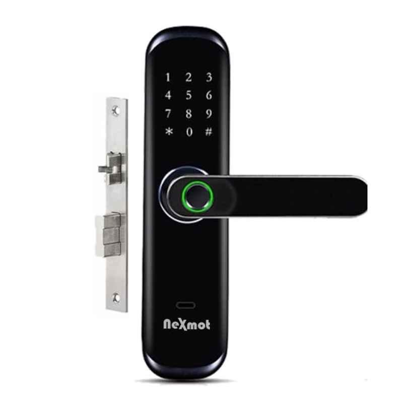 Nexmot NX Curve Black Aluminium 5 Ways Access Method Smart Door Lock