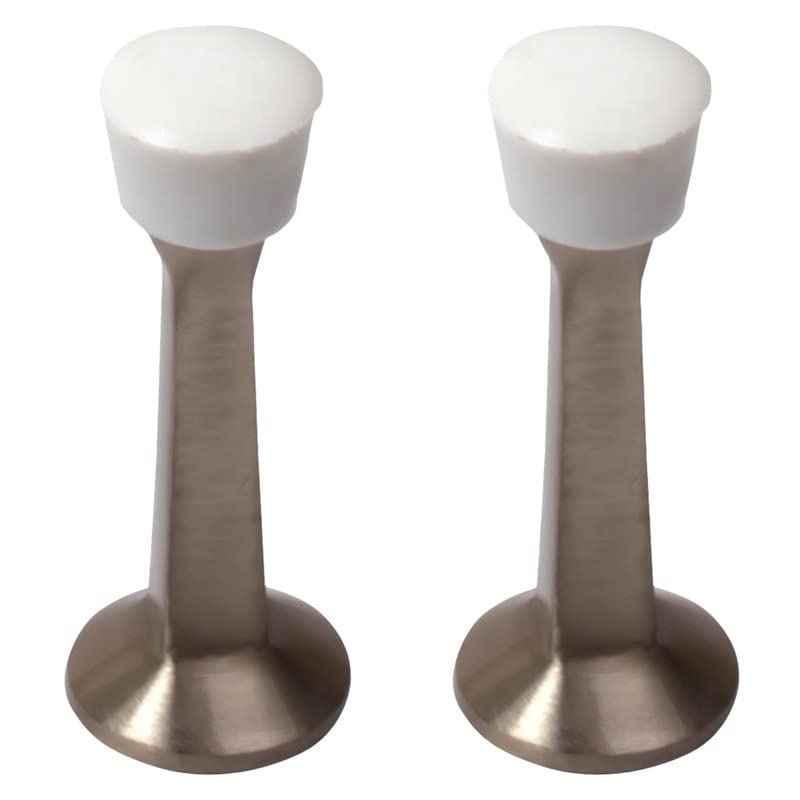 Screwtight 3 inch â€ŽZinc Finish Skirting Mount Door Stopper, Z230403A-2 (Pack of 2)