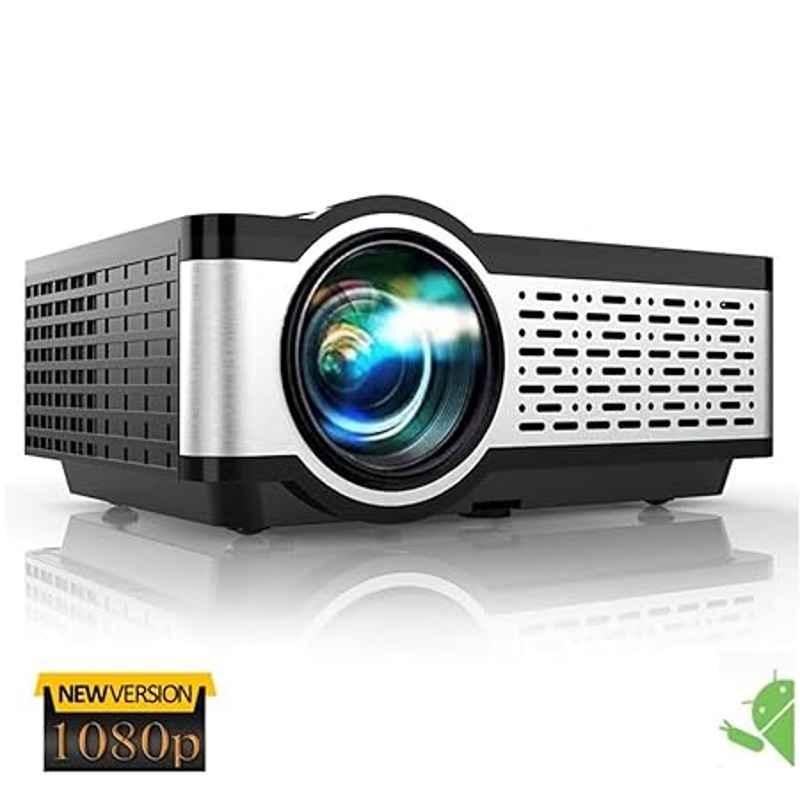 Egate i9 Pro Max Android 6900lm LED Projector FHD 1080p Native|4k Support |Wi-Fi + Bluetooth |210" Display |Preinstalled OTT |Inbuilt Speaker|E05i33