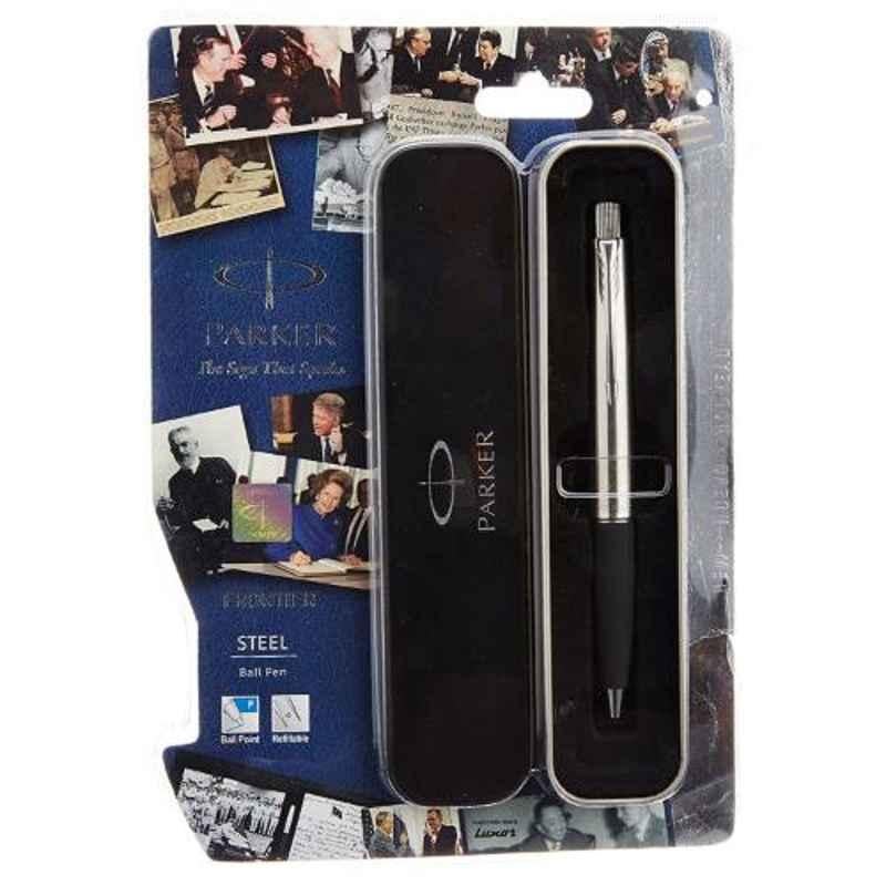 Parker Blue Ink Frontier Stainless Steel Ball Pen