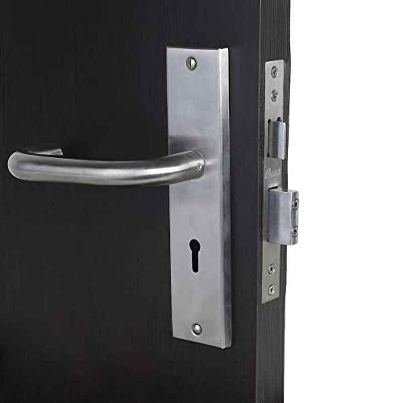 Homexpert MG1103 8 inch 60mm Stainless Steel Silver Ky Plate Mortise Door Lock Set