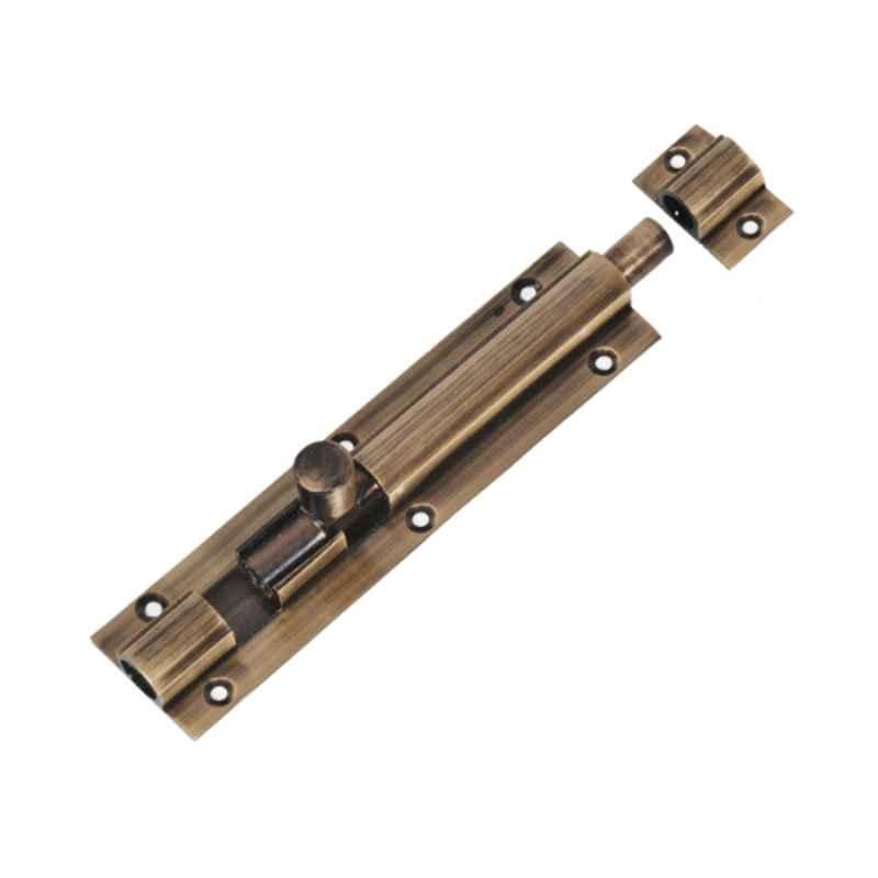 Smart Shophar 6 inch Brass Antique Plain Tower Bolt, SHA10TW-PLAN-AN06-P1 (Pack of 5)