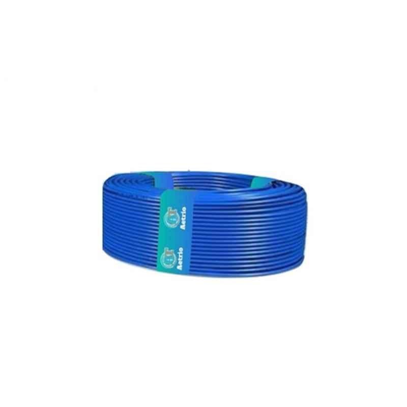 Aetrio 6 Sqmm Single Core Blue FR PVC Insulated Flexible Multipurpose Cable, AT-34, Length: 90 m
