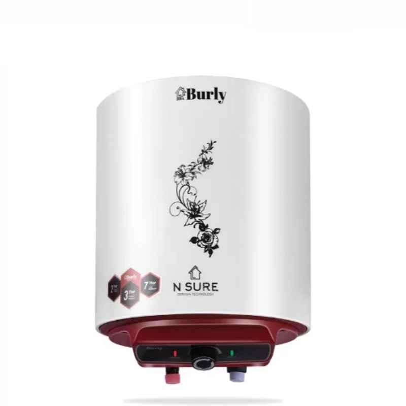 Burly N-SURE 6 Litre 2000W White & Maroon Instant Water Geyser