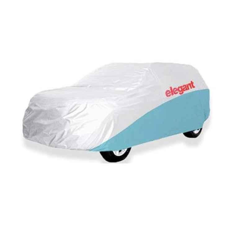 Elegant White & Blue Water Resistant Car Body Cover for Maruti Suzuki Alto K10
