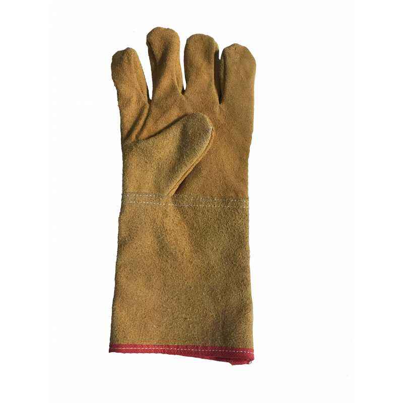 AIQS 1-1.2mm Camel Industrial Leather Gloves, LI01