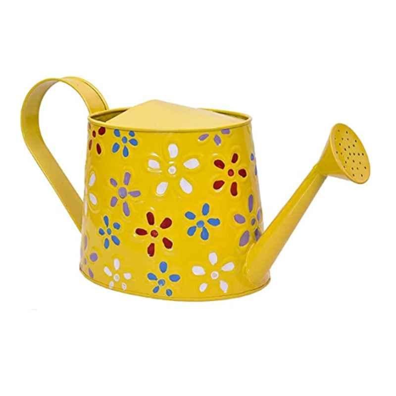 Cinagro 2.5L Metal Yellow Hand Painted Watering Can, CNG101