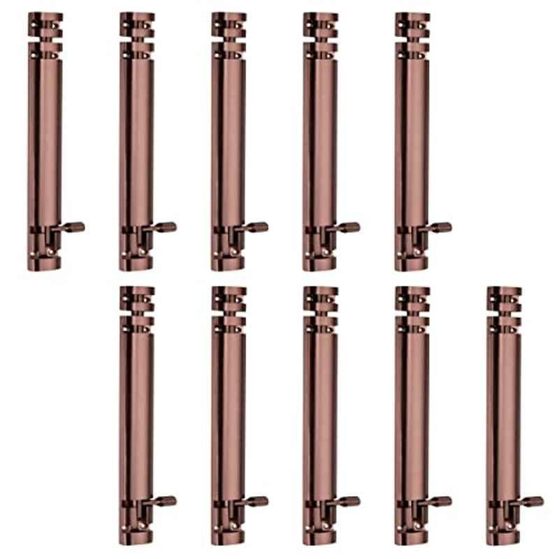 Screwtight Xylo 12 inch Aluminium Rose Gold Finish Tower Bolt, XYLO-RG-12IN-10 (Pack of 10)