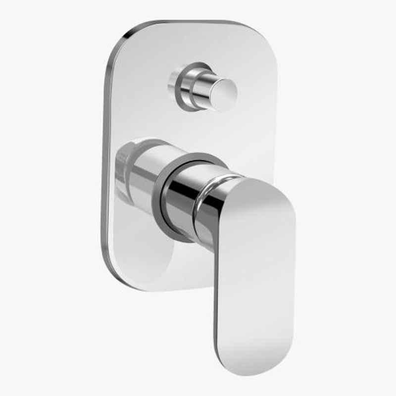 Kerovit Matrix Silver Chrome Finish Single Lever 2 Inlet High Flow Diverter Trims, KB811037