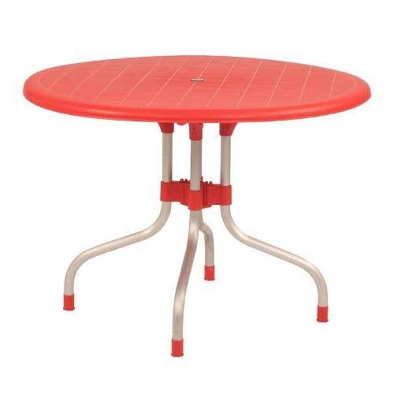 Supreme Cherry Red Foldable Round Table