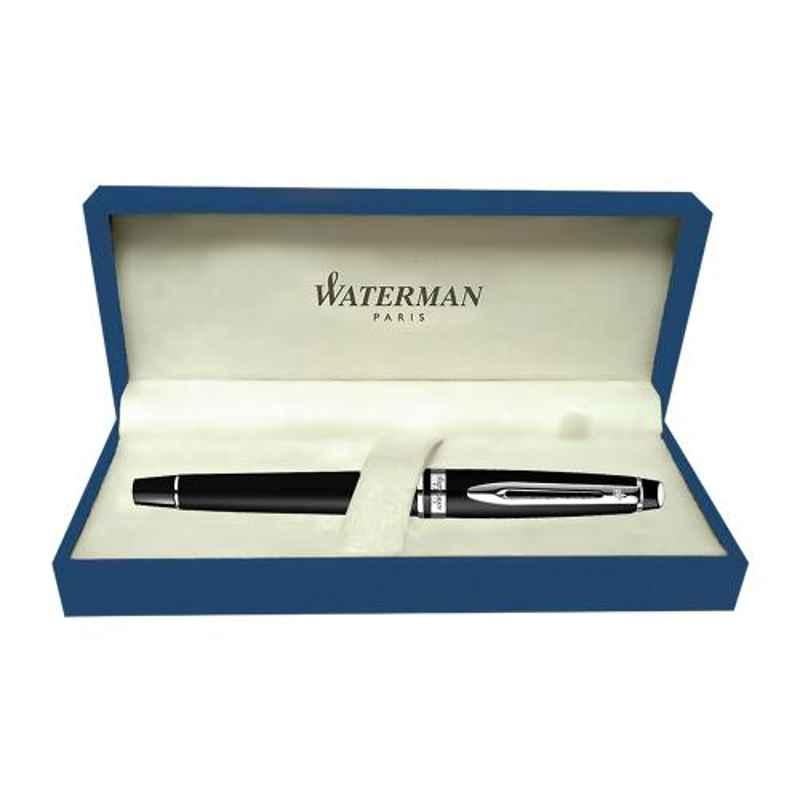 Waterman Blue Ink Expert Matte Black CT Fountain Pen xxlarge Nib