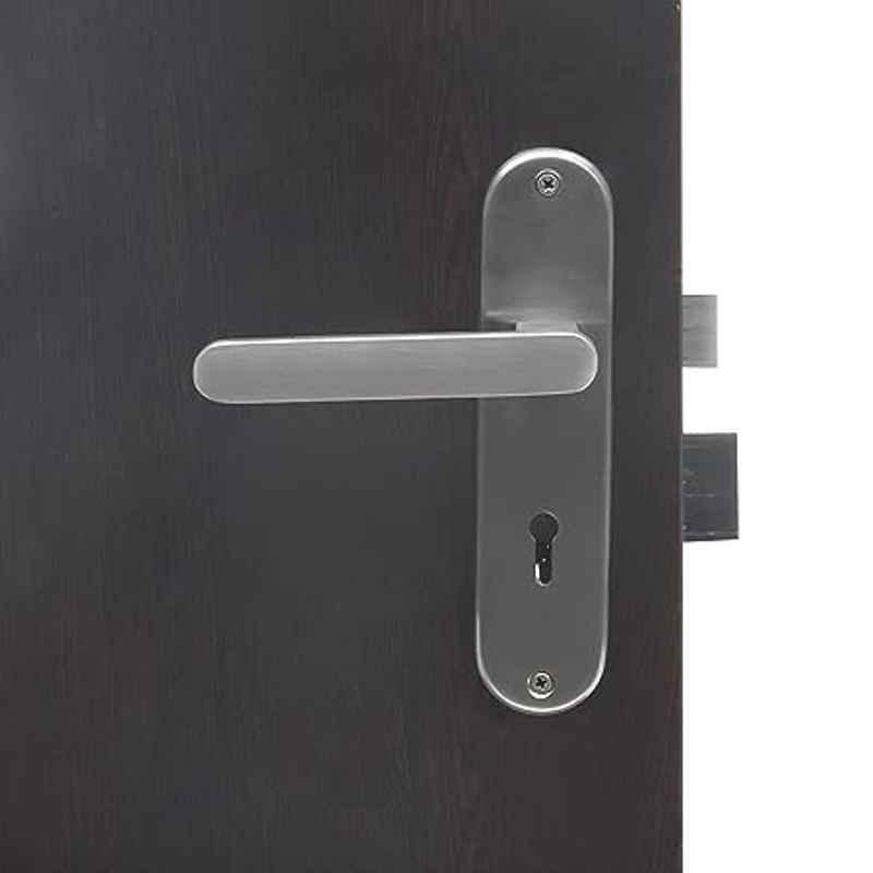 Handle Waala LB-304 8 inch Stainless Steel Silver Round Ky Plate Mortise Door Lock Set