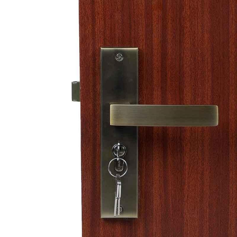 Handle Waala LB-10001 8 inch 60mm Stainless Steel Antique Brass Finish One Side Key Heavy Duty Mortise Door Lock Set