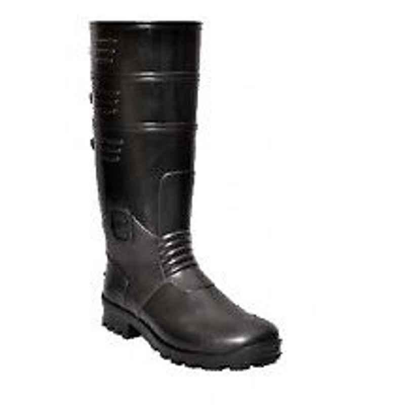 Hillson Torpedo 216 Steel Toe Black Work Gumboots, Size: 10