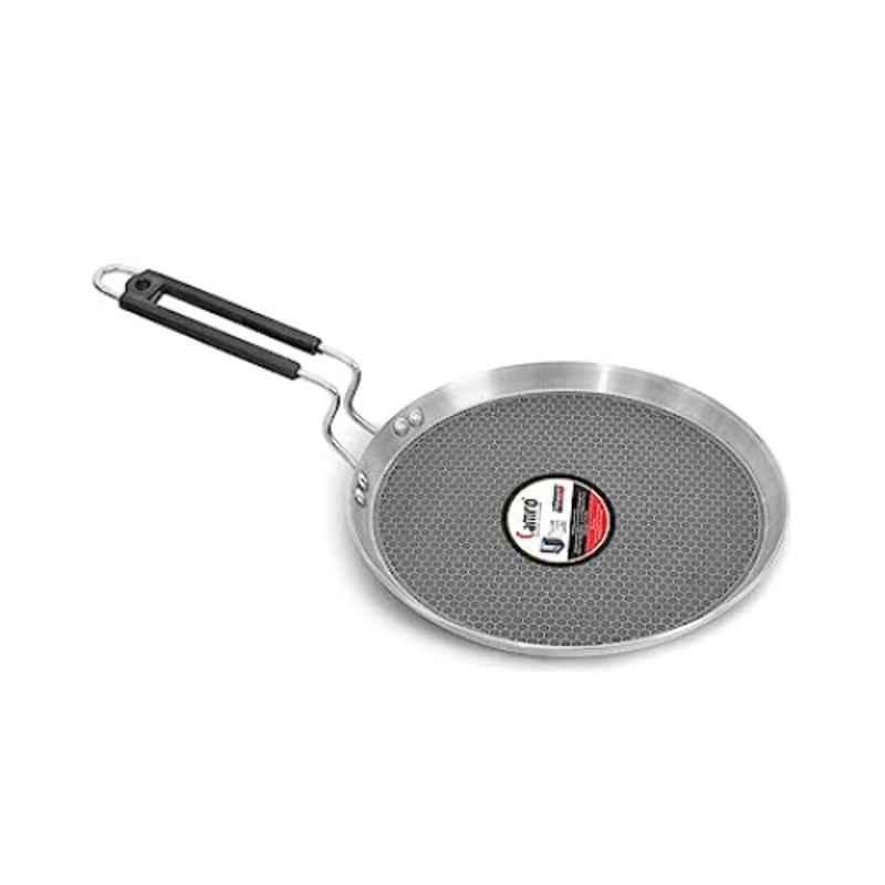 Camro 30cm Stainless Steel Silver Triply Non-Stick Honeycomb Dosa Tawa, THCDT-02