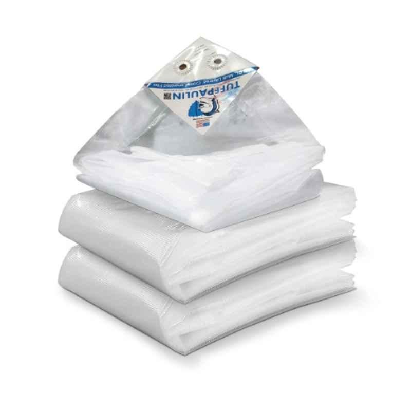 TUFFPAULIN 40x40ft 150 GSM Polyethylene Silver Heavy Duty Tarpaulin