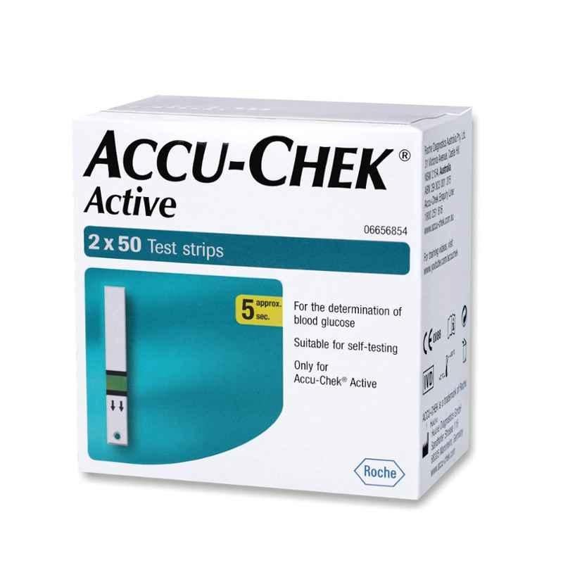Accu-Chek Active 100 Strips, Glucometer 100 Strips