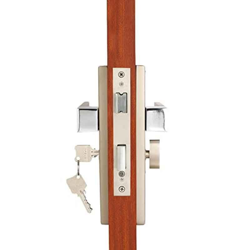 Voltizi 70mm â€ŽZinc â€ŽSatin Finish Mortise Door Lock Set for Main Door, CRZ019