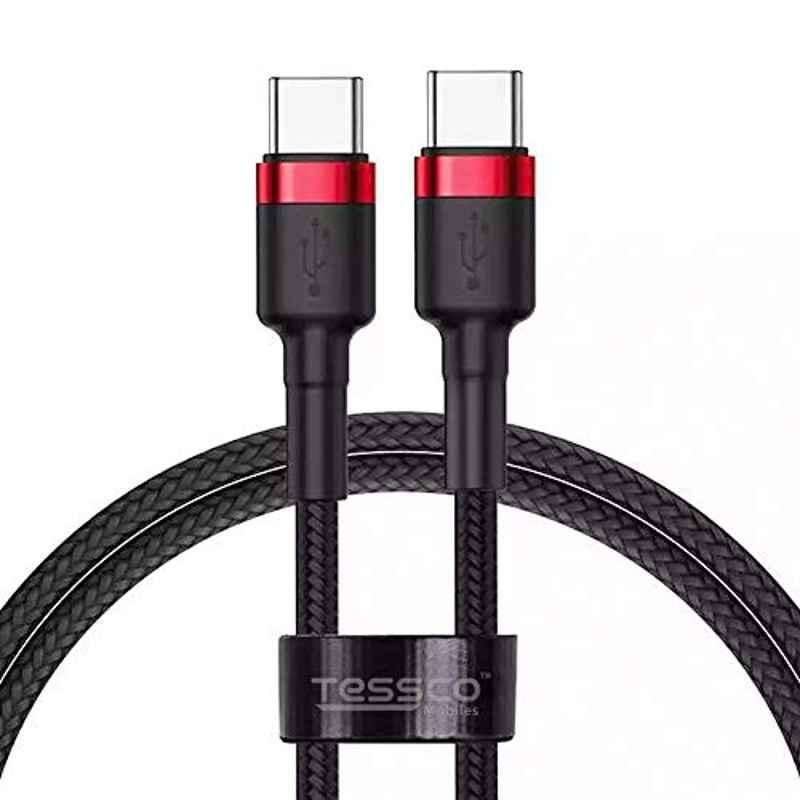 Tessco 1.5m PD2.0 Black Type-C to Type-C Cable, GU-341