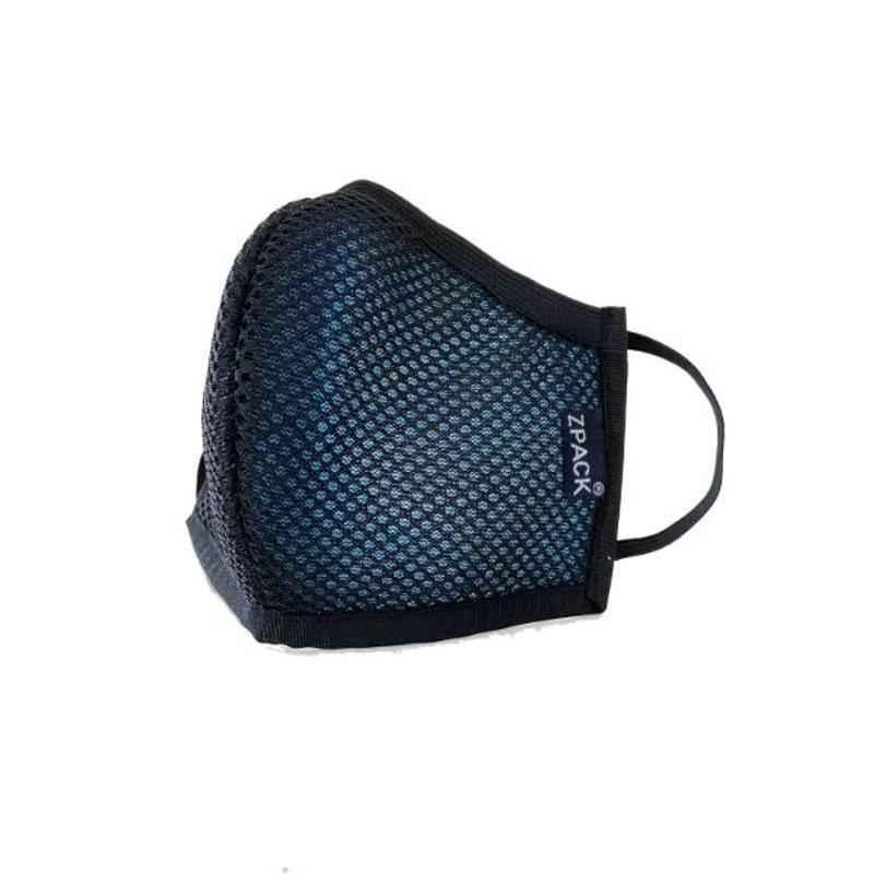 Zpack Defender Small Black 4 Layers Mesh, Spunbonded, Melt Blown & Cotton Sterilized Face Mask